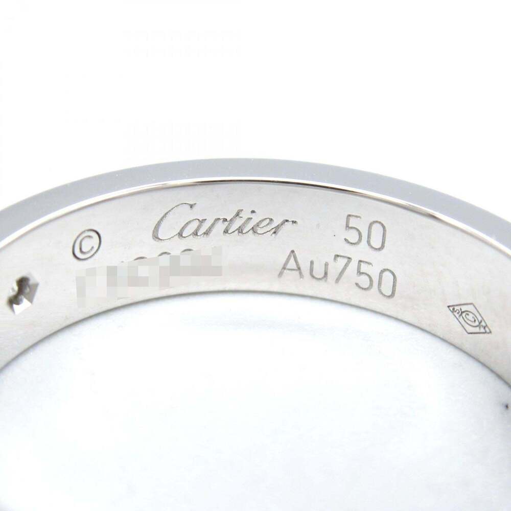 CARTIER 18k Silver Diamond Love Ring - Picture 4 of 8